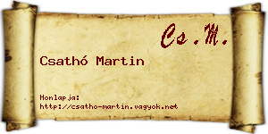 Csathó Martin névjegykártya