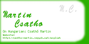 martin csatho business card